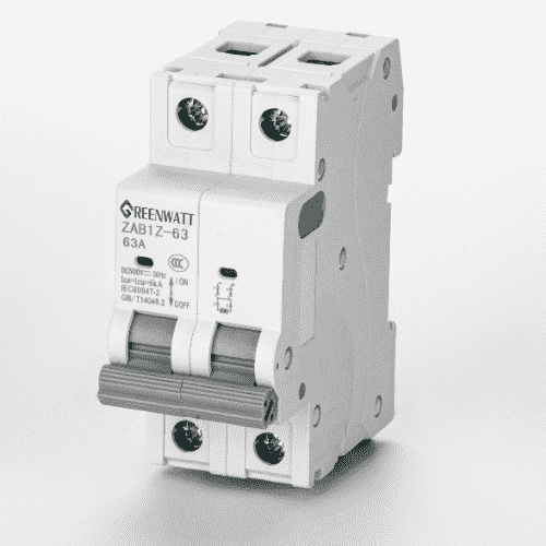 Миниатюрный автоматический выключатель - 2p, 20a, C -кривая, 10KA AC/DC