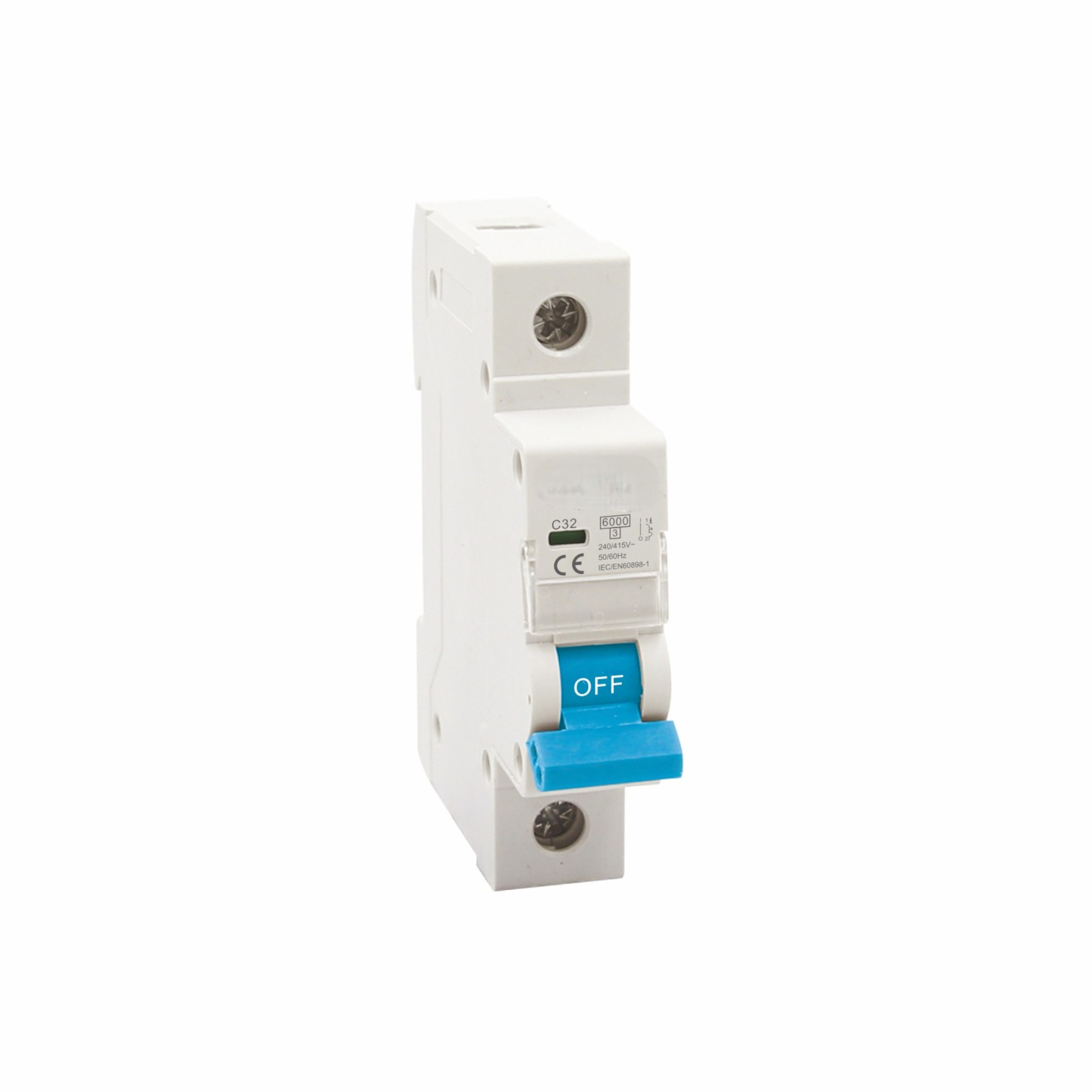 Тепло-магнитный AC MCB | 1p-4p | 1-63A | B/C/D Кривые | 415V | IEC/EN 60898-1